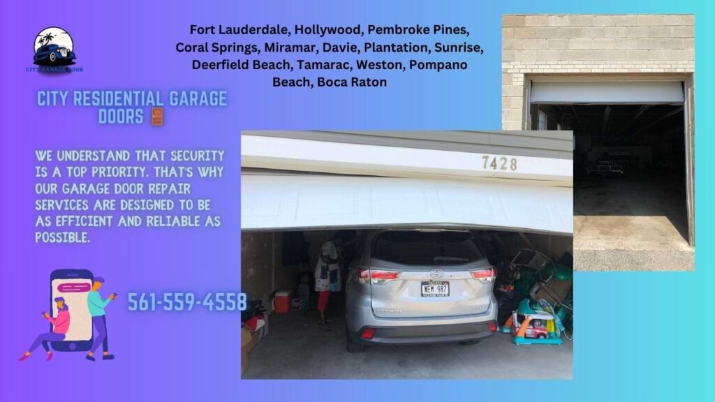 residential garage door in pompano beach florida