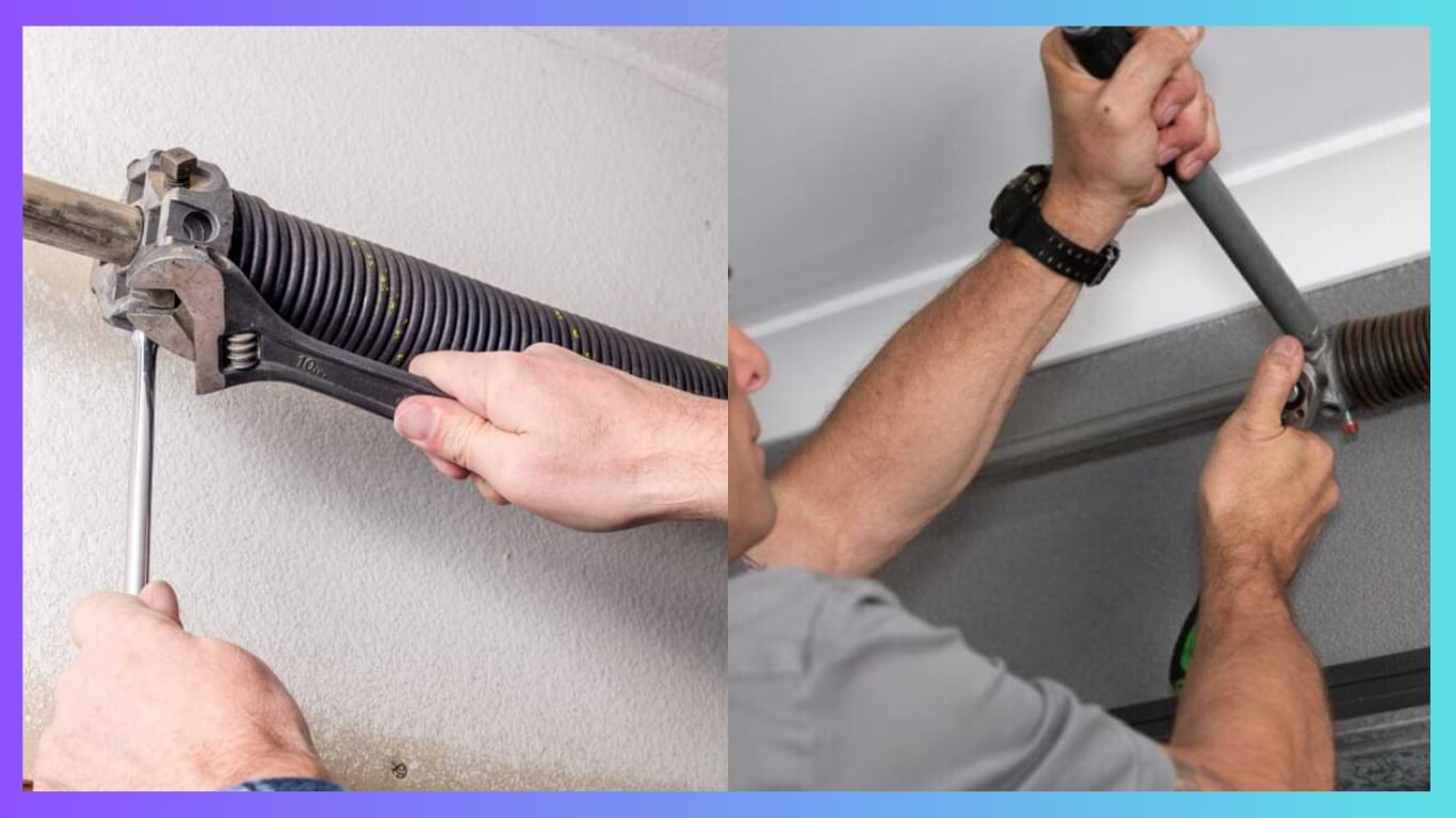 Garage Door Opener Repair in Estero, FL Garage Door Opener Repair in Estero, FL - technician servicing a garage door opener in Estero