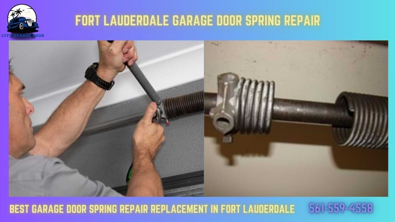 Garage door track being realigned on a home in Pine Ridge, Florida