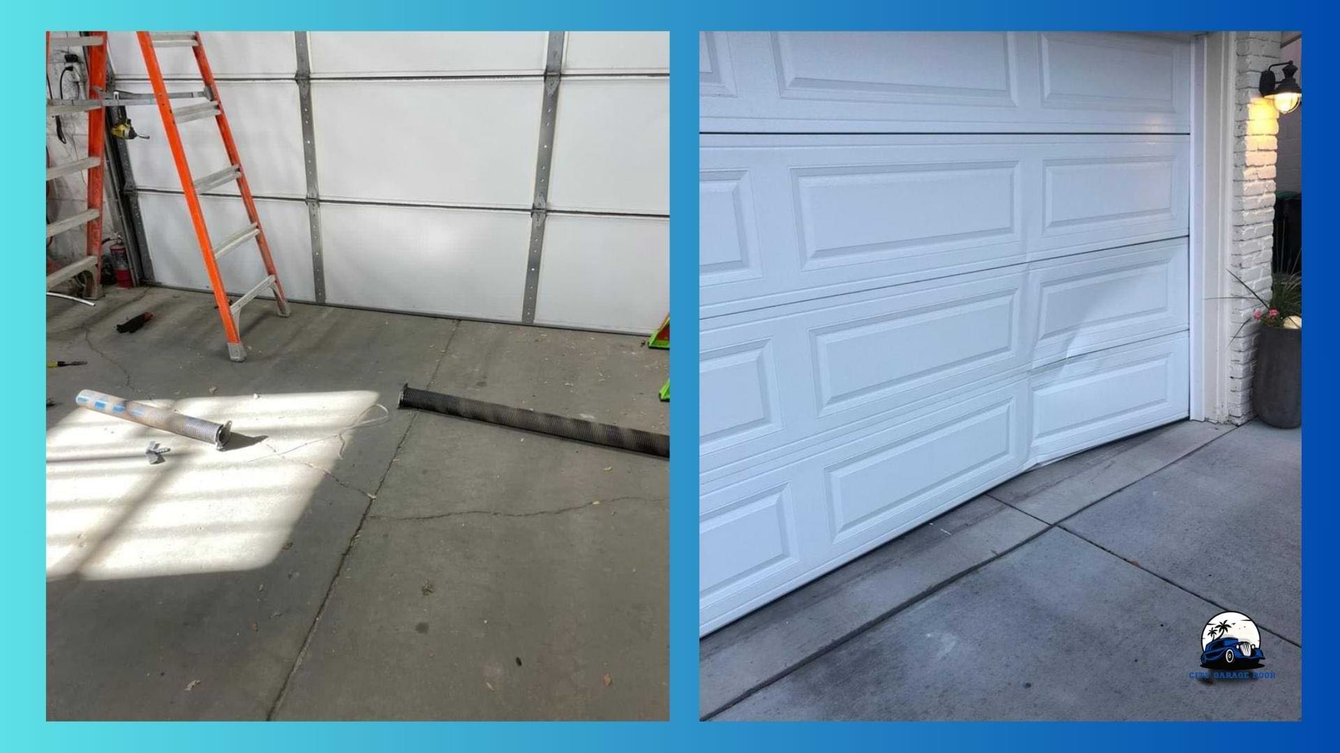Garage Door Maintenance in North Naples, FL Garage Door Maintenance in North Naples, FL - technician servicing and tuning a garage door in North Naples
