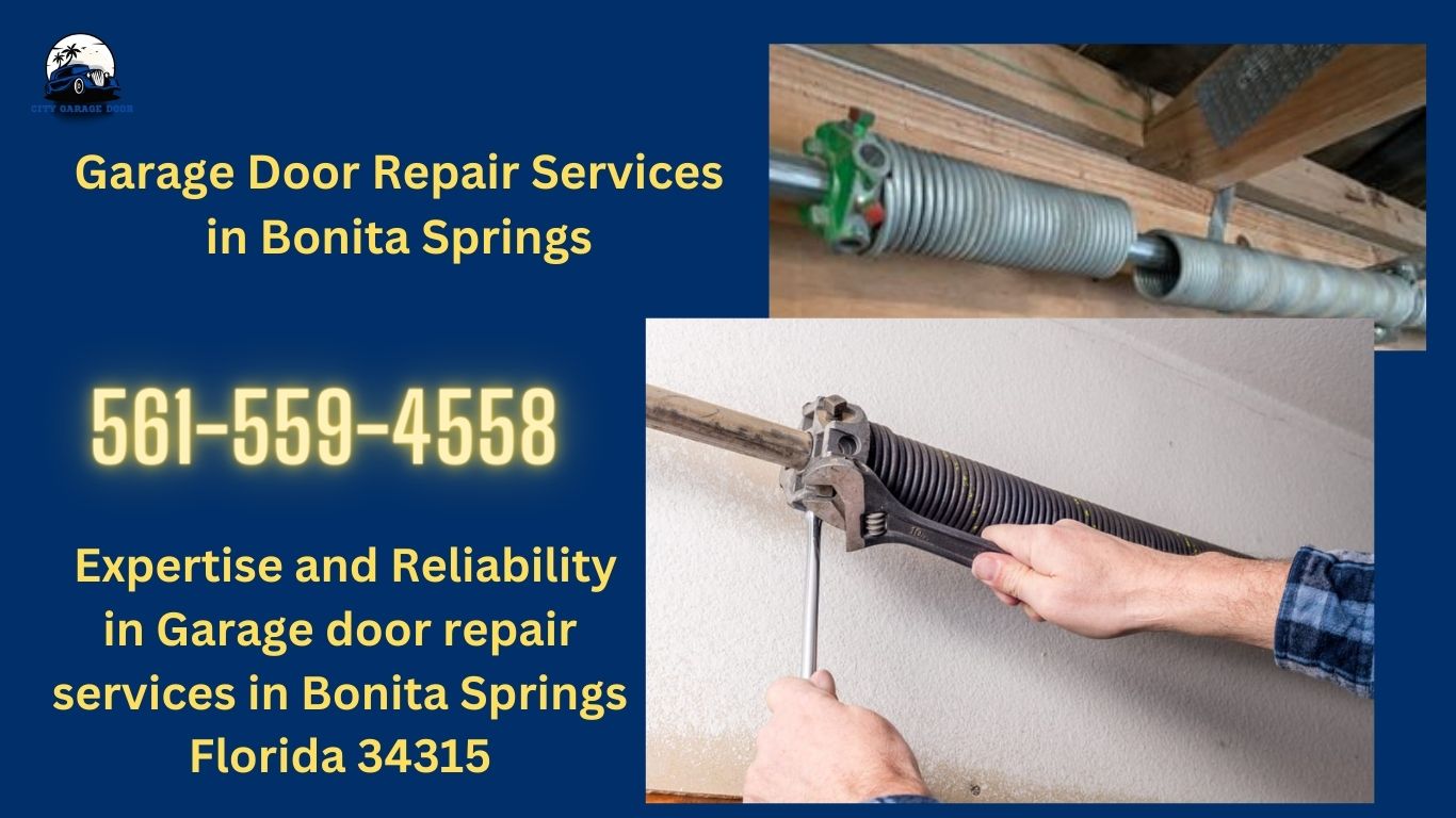Garage Door Off Track Repair in Fort Myers, FL - technician putting a garage door back on its track in Fort Myers