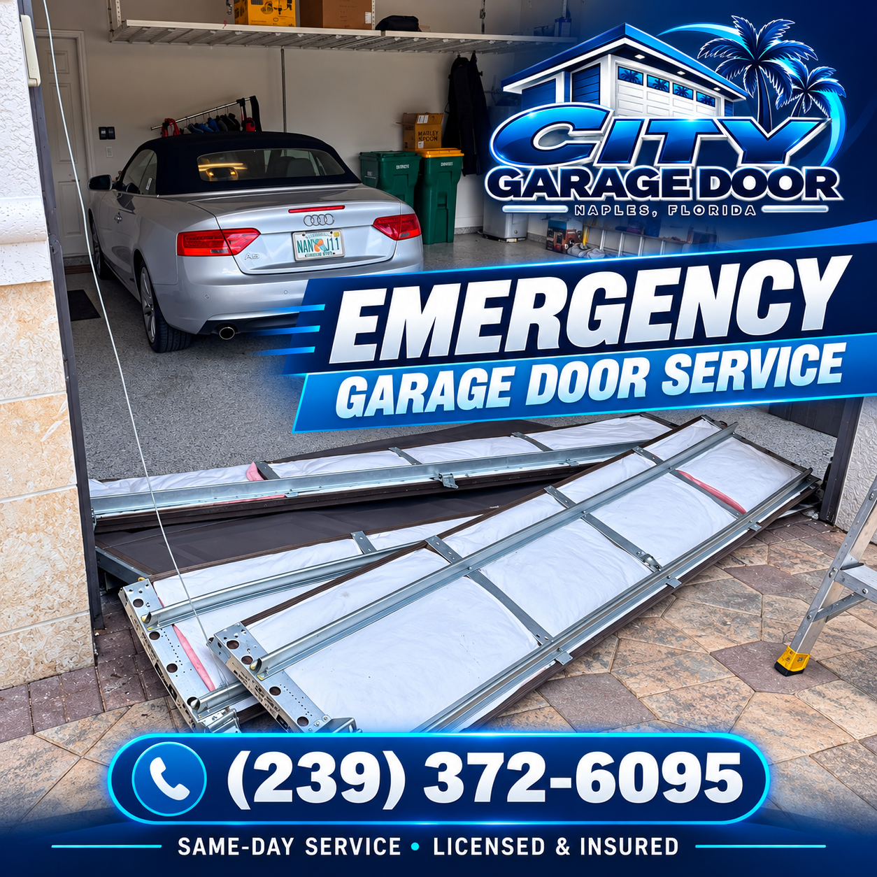 Emergency Garage Door Repair in Golden Gate, FL - 24 hour emergency garage door technician in Golden Gate