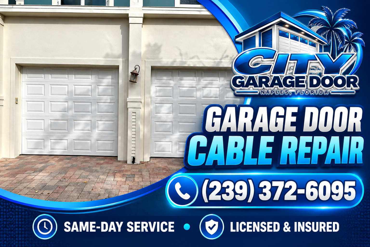Garage door service in Orangetree, Naples FL