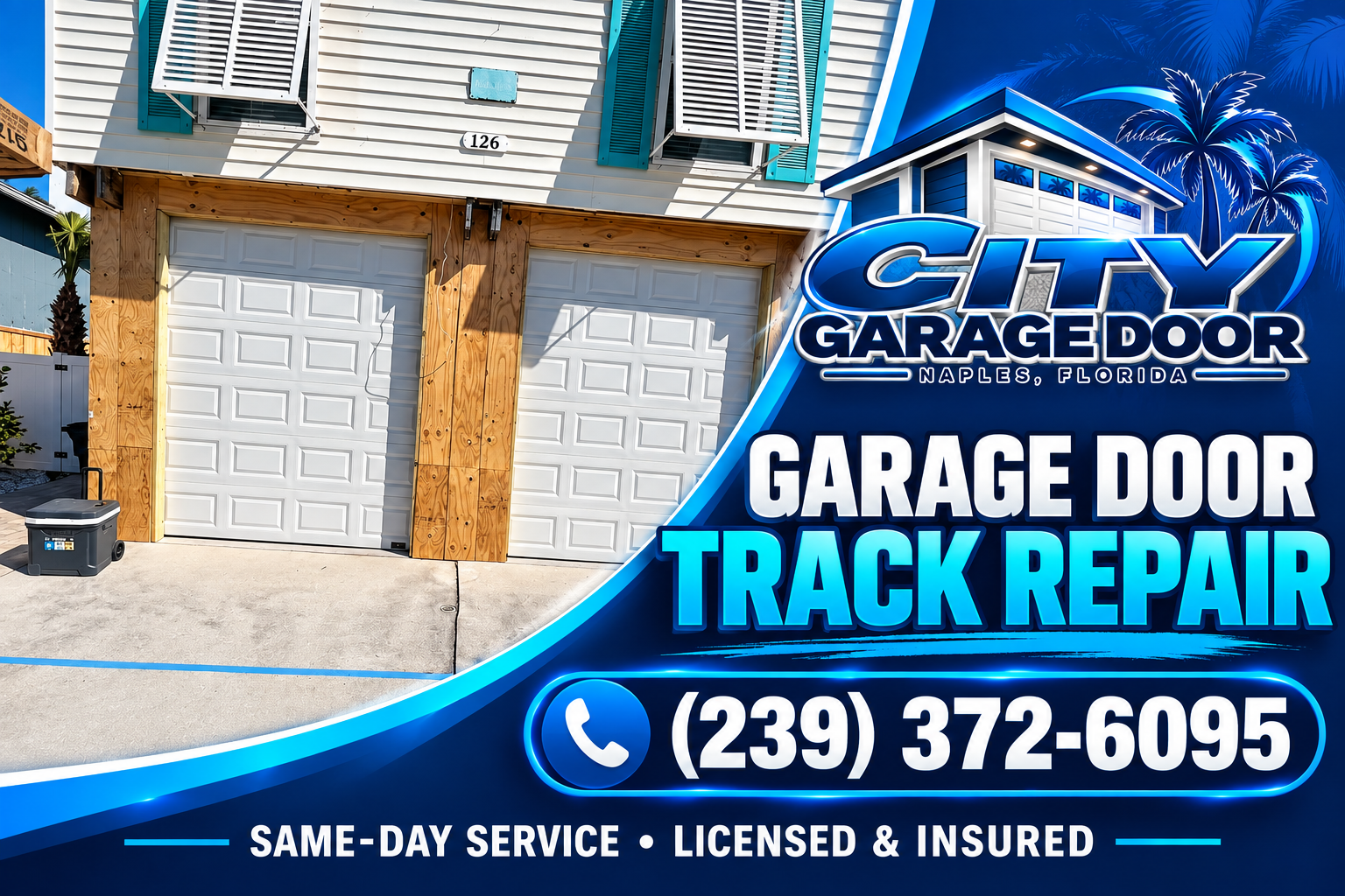 Garage door repair in Orangetree, FL