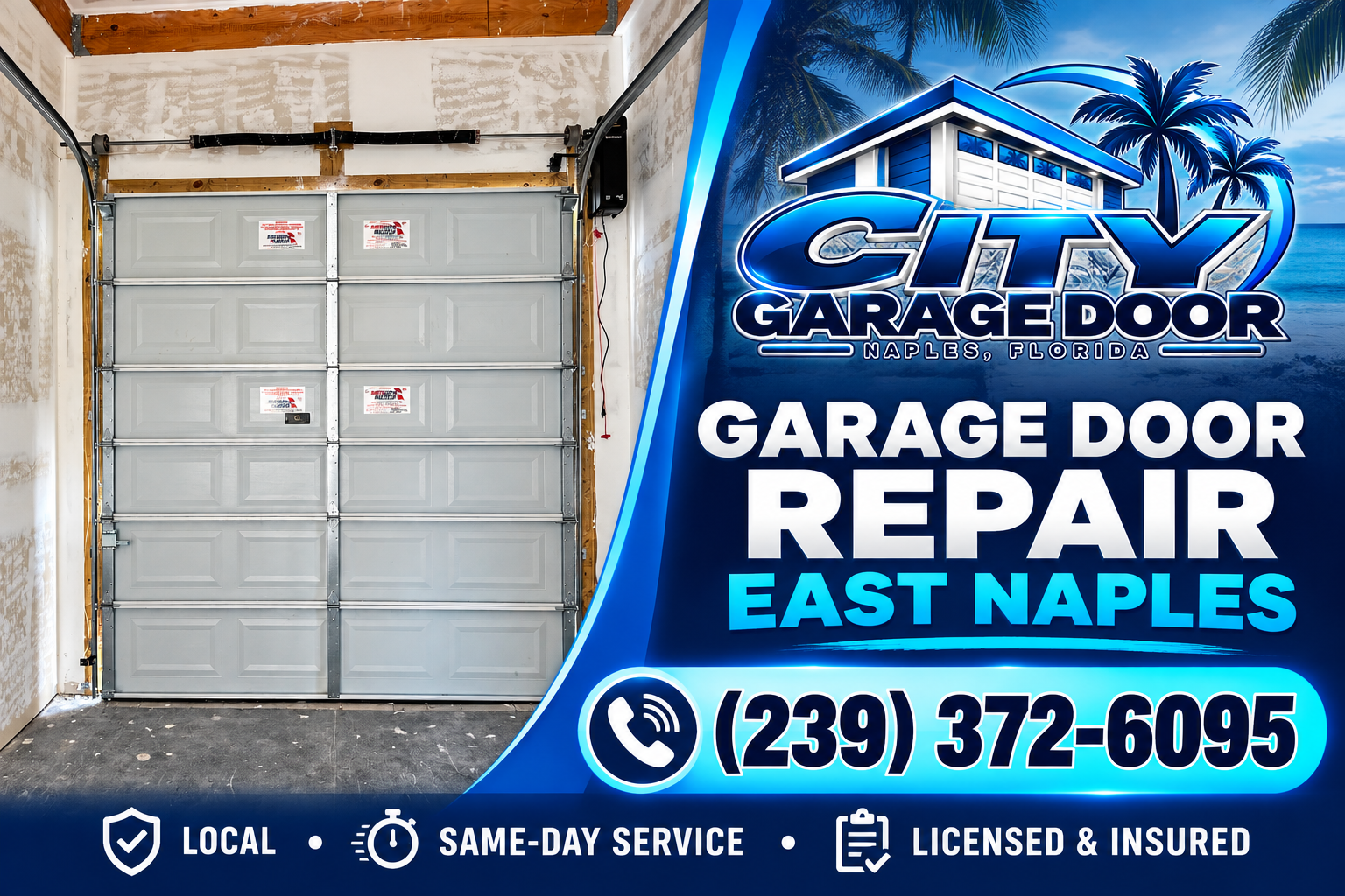 Garage door repair in East Naples, FL